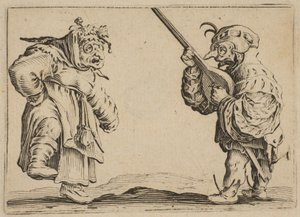 Les Danseurs au Luth The Dancers with a Lute ، من Les Caprices Series B ، The Nancy Set ، 1617-20. بواسطة جاك كالوت