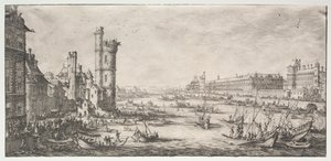 العرضان العظيمان لباريس: منظر اللوفر ، 1628-1630. بواسطة جاك كالوت