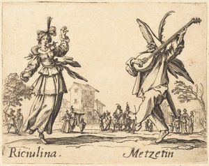 Riciulina و Metzetin ، ج. 1622. بواسطة جاك كالوت