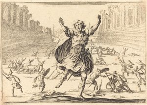 مناوشة في سيرك روماني ، ج. 1617. بواسطة جاك كالوت