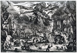 إغراء القديس أنطوان ، c1615-1635 1924 بواسطة جاك كالوت