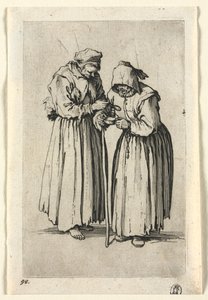 المتسولون: امرأتان متسولتان ، ج. 1623. بواسطة جاك كالوت