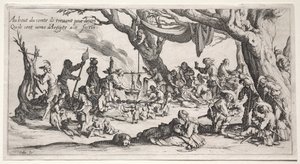 البوهيميون: مكان التوقف: عيد البوهيميين ، 1621-1625. بواسطة جاك كالوت