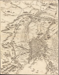 حصار لاروشيل [اللوحة 6 من 16 ، تتألف المجموعة من 1952.8.97-112] ، 16281631. بواسطة جاك كالوت
