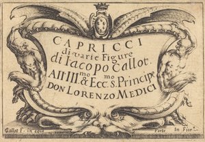 صفحة عنوان "The Capricci" بواسطة جاك كالوت