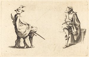 شخصان جالسان ، ج. 1622. بواسطة جاك كالوت