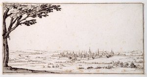 View of Nancy (pen & brown ink on paper) بواسطة جاك كالوت