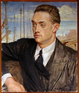 صورة للكاتب الفرنسي هنري دي مونثيرلانت (1896-1972) لوحة لجاك إميل (جاك إميل) بلانش (1861-1942) 1924 صن. 0.54x0.45 م روان ، متحف الفنون الجميلة بواسطة جاك اميل بلانش