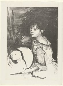 Portret van Wanda Zielinska bekend als Pouponne فتاة شابة (طفل) المحاكمة (عنوان المسلسل) بواسطة لوبريف