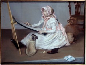 فتاة صغيرة ترسم لوحة جاك إميل (جاك إميل) بلانش (1861-1942) ، القرن العشرين. روان ، متحف الفنون الجميلة. بواسطة جاك اميل بلانش