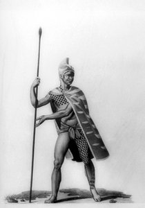 ضابط شاب يرتدي زيًا نموذجيًا من مالو ، هاواي ، 1819