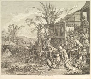 La Chasse Chinoise The Chinese Hunt ، من Chinoiseries ، بعد عام 1743. بواسطة جاك غابرييل هوكييه