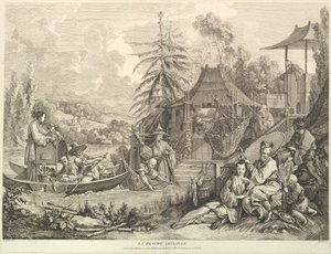 La pesche chinoise Chinese Fishing ، من Chinoiseries ، بعد عام 1743. بواسطة جاك غابرييل هوكييه