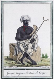 جانجا ، طبيب ساحر من الكونغو - في "" موسوعة الأسفار "بقلم Grasset Saint Sauveur ، محرر. باريس 1796 بواسطة جاك غراسيت دي سانت سوفير