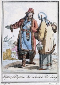 فلاح وفلاح بطرسبورغ - في "" موسوعة الرحلات "بقلم Grasset St Sauveur ، محرر. 1796 بواسطة جاك غراسيت دي سانت سوفير