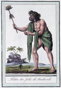 كاهن جزر ساندويتش - في "" Encyclopédie des voyages "بقلم Grasset Saint Sauveur ، محرر. باريس 1796 بواسطة جاك غراسيت دي سانت سوفير