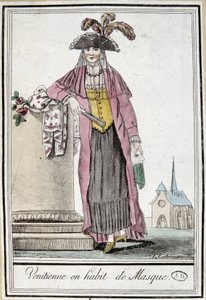 البندقية في ثوب القناع - في "" Encyclopédie des voyages "" بقلم Grasset Saint Sauveur ، ed. باريس 1796 بواسطة جاك غراسيت دي سانت سوفير