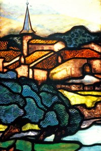نانسي (القسم 54) ، الفن الحديث ، غرفة التجارة والصناعة ، زجاج ملون لجاك غروبر (1870-1936)