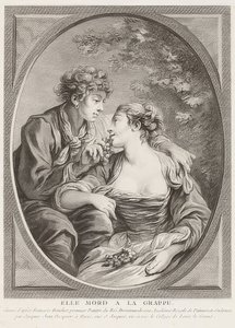 Elle mord à la grappe (ماتت من العنب). 1768 بواسطة جاك جان باسكوييه