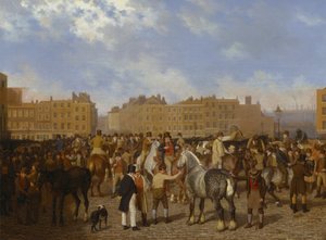 سوق سميثفيلد القديم بواسطة Jacques Laurent Agasse