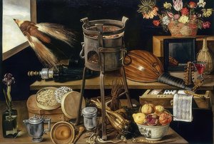 Die fünf Sinne und die vier Elemente (الحواس الخمسة والعناصر الأربعة). 1627