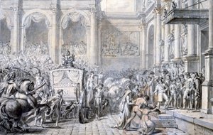 الوصول إلى دار البلدية ، 1805. بواسطة جاك لويس ديفيد
