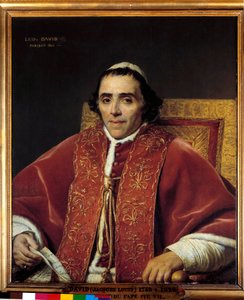 Half-body portrait of Pope Pius VII (Gregoire Chiaramonti), Pope in 1800 (1742-1823) Painting by Jacques Louis David (1748-1825) 19th century Sun. 0,91x0,85 m. - Half-body portrait of Pope Pius VII (Gregoire Chiaramonti), pope in 1800 (1742-1823). Painting بواسطة جاك لويس ديفيد
