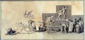 Le Triumphe du peuple francais رسم لوحة منجم لجاك لويس ديفيد (1748-1825) 1793 باريس ، متحف كارنافالي بواسطة جاك لويس ديفيد