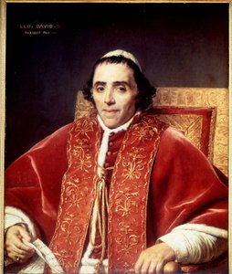 صورة لبيوس السابع (1742 - 1823) بواسطة ديفيد. 1805. متحف فرساي بواسطة جاك لويس ديفيد