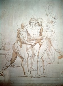 قسم ملعب التنس غير مكتمل ، التفاصيل ، 1791-1792 بواسطة جاك لويس ديفيد