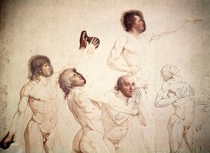 قسم ملعب التنس غير مكتمل ، التفاصيل ، 1791-1792 بواسطة جاك لويس ديفيد