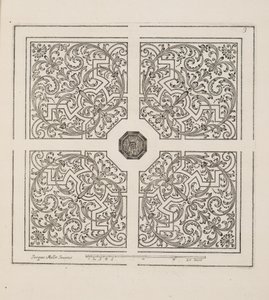 تصميم لـ Parterre ، من Theatre des Plans et Jardinages ، حانة. 1652 (نقش)