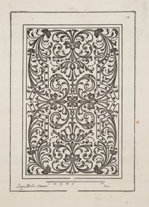 تصميم لـ Parterre ، من Theatre des Plans et Jardinages ، حانة. 1652 (نقش)
