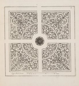 تصميم لـ Parterre ، من Theatre des Plans et Jardinages ، حانة. 1652 (نقش)