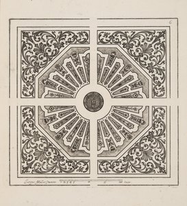 تصميم لـ Parterre ، من Theatre des Plans et Jardinages ، حانة. 1652 (نقش)