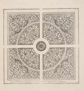تصميم لـ Parterre ، من Theatre des Plans et Jardinages ، حانة. 1652 (نقش)