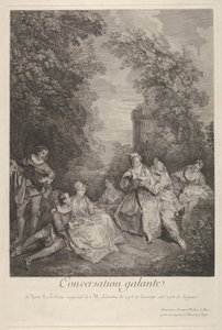 جالانت محادثة جالانت: الأزواج ينخرطون في محادثة في حديقة ... ، 1743.