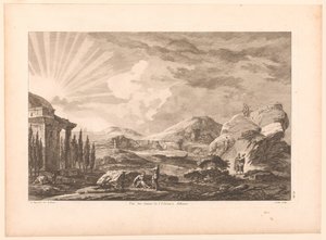 منظر خراب في أثينا ، ربما مسرح ديونيسوس Vue des ruines de l