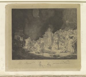 Predikende Christus (De Honderdguldenprent) الرب يشفي المريض (العنوان على الشيء) مجموعة من خمسة وثمانين مطبوعة أصلية (عنوان السلسلة)