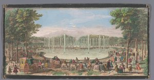 منظر لباسين دي نبتون في حديقة فرساي Vue du Bassin de Neptune dans le Jardin de Versailles (العنوان على الكائن) بواسطة Lodewijk XV (ملك فرانكريك)