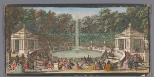منظر لـ Bosquet des Dômes في حديقة فرساي Les Domes (العنوان على الكائن) بواسطة Lodewijk XV (ملك فرانكريك)