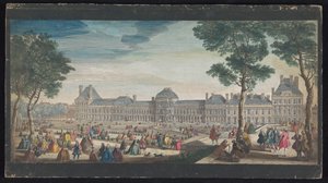 منظر لقصر التويلري في باريس من Jardin des Tuileries Les promenades du Palais Thuilleries (العنوان على الكائن) بواسطة جاك ريغو