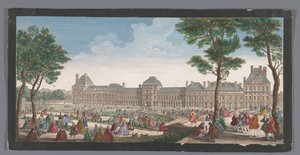 منظر لقصر التويلري في باريس من Jardin des Tuileries Les promenades du Palais Thuilleries (العنوان على الكائن) بواسطة جاك ريغو