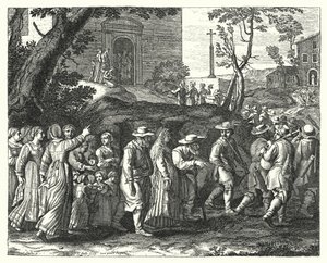The Village Wedding (engraving) بواسطة جاك ستيلا