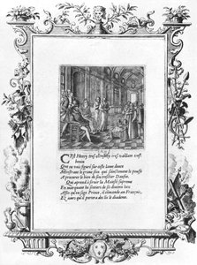 هنري الرابع (1553-1610) ملك فرنسا ونافار يعلمان دوفين لويس دي فرنسا ، المستقبل لويس الثالث عشر (1601-43) c.1605