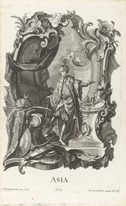 Rocaille مع تجسيد قارة آسيا آسيا (العنوان على الكائن) القارات الأربع (عنوان المسلسل) بواسطة يوهان فولفغانغ بومغارتنر