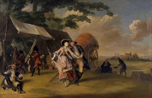 الرقص في معسكر 1765 بواسطة جاكوب ميشيل