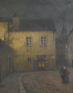 زاوية شارع في براغ ، ج. 1900