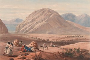 "منظر لجبل بابا نوني" حوالي عام 1839 (طباعة حجرية ، ملون) بواسطة جيمس (بعد) أتكينسون