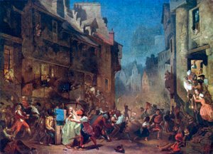 غوغاء بورتيوس (طباعة حجرية ملونة) بواسطة جيمس (بعد) دروموند